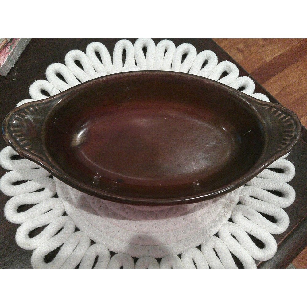 Hall Pottery Oval Au Gratin Baking Dish Model 529 Made In USA
